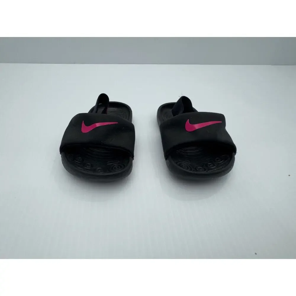 Nike Toddler Size 4C Black Pink Slide Sandals Slingback Water Shoes Beach Summer